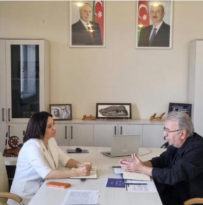 Professor Məsud Əfəndiyev Şəki-Zaqatala Regional Təhsil İdarəsində görüş zamanı